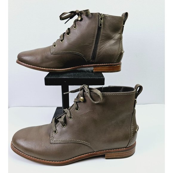 Sperry Topsider, Women's Green Ankle Bootie Lace-up, Leather, Dress Boot, 9M - Picture 2 of 10